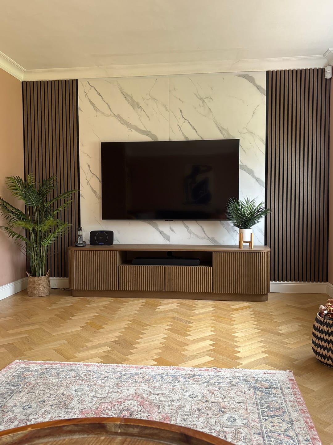 Customer photo review of Walnut Acoustic Wall Panel