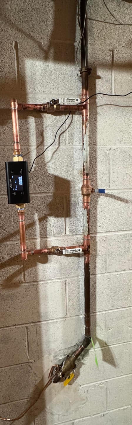 Customer photo review of Frizzlife Smart Water Monitor with Automatic Shutoff Sensor, LP365