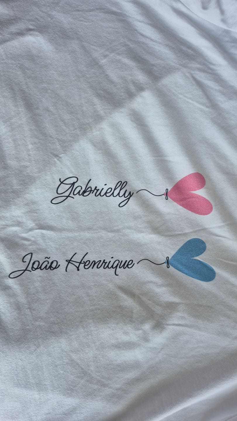 Customer photo review of Camiseta Personalizada CORAÇÕES DA VOVÓ - BRANCA - Algodão 100%