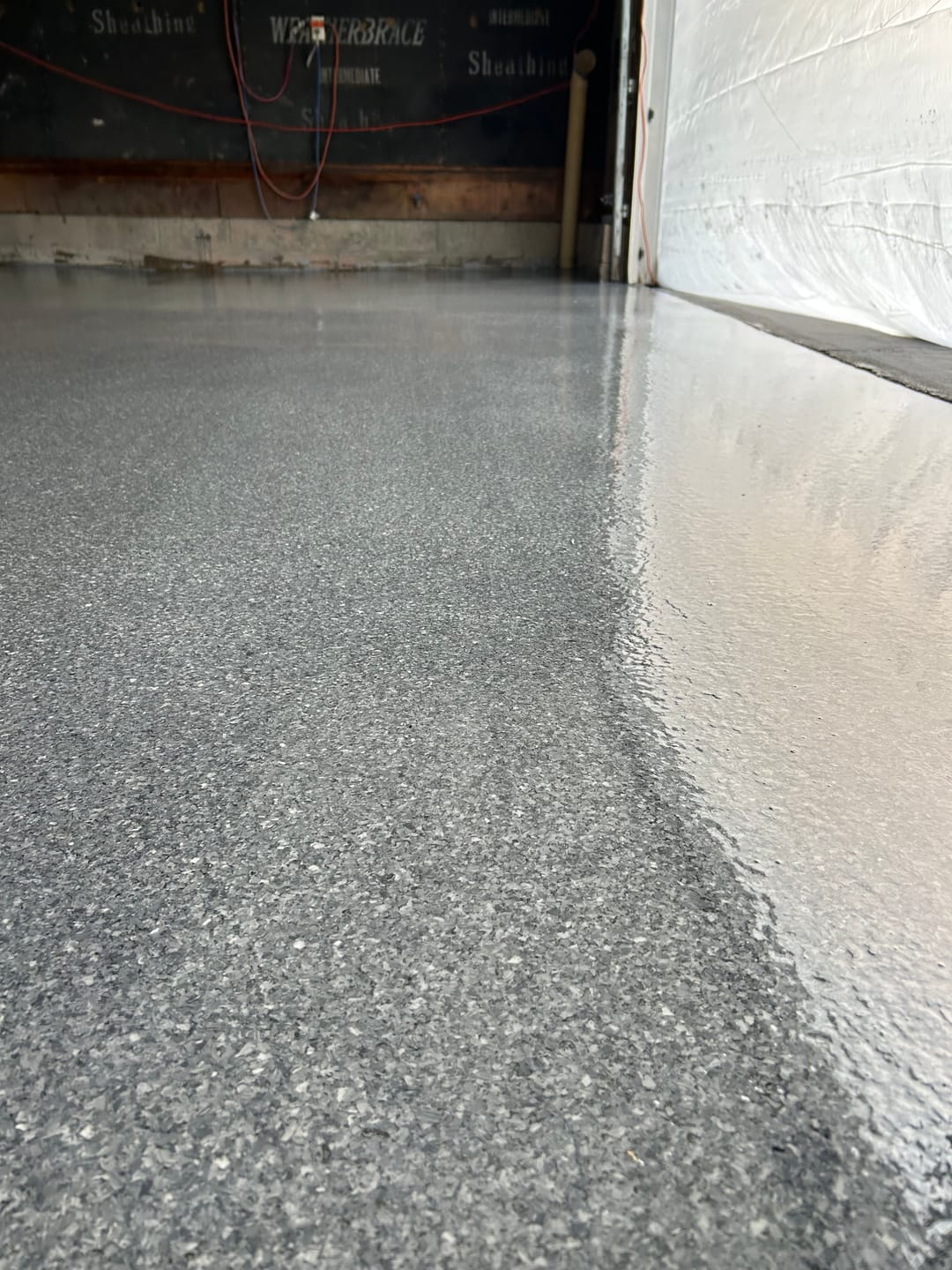 Customer photo review of Epoxy Floor Polymer Flakes - Torginol Collection