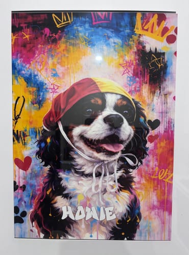 Customer photo review of Personalised Poster With Dog or Cat - Graffiti