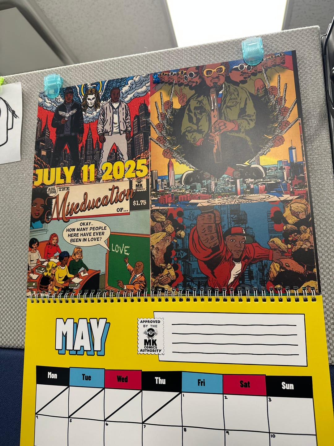 Customer photo review of MK Comics 2026 Hip-Hop Calendar