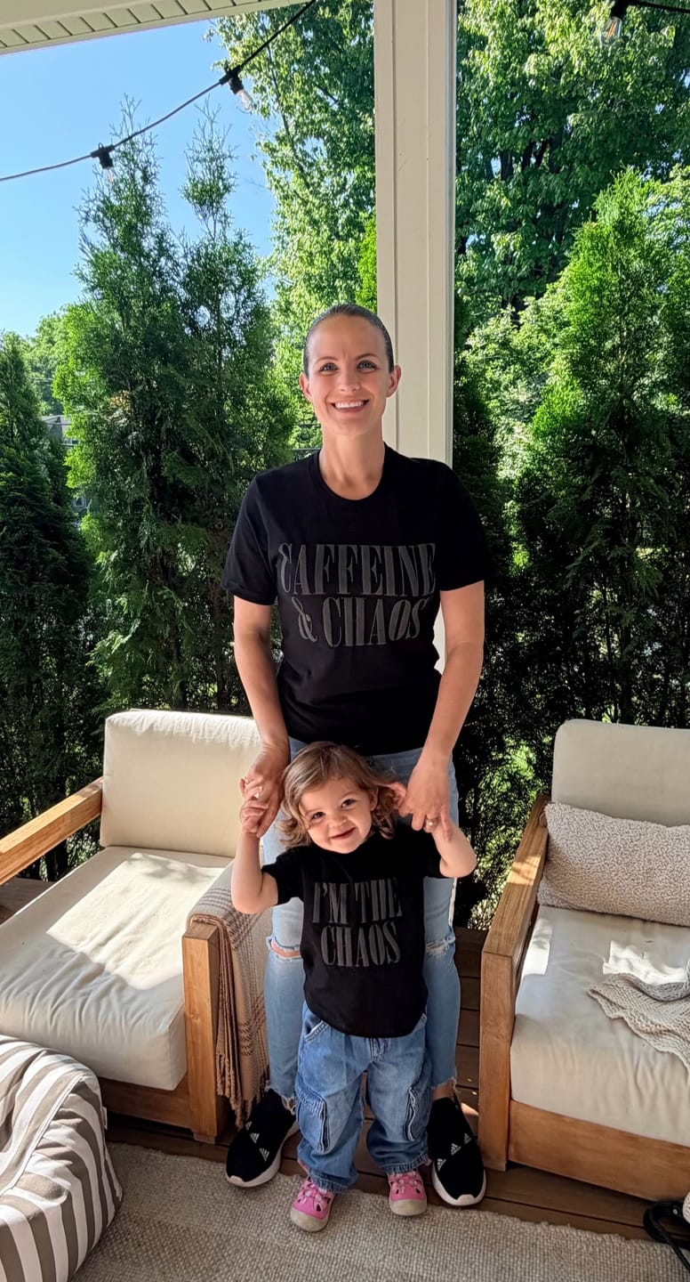Customer photo review of Caffeine and Chaos • Tonal Tee