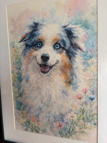 Customer photo review of Personalized Poster With Dog or Cat - Watercolor