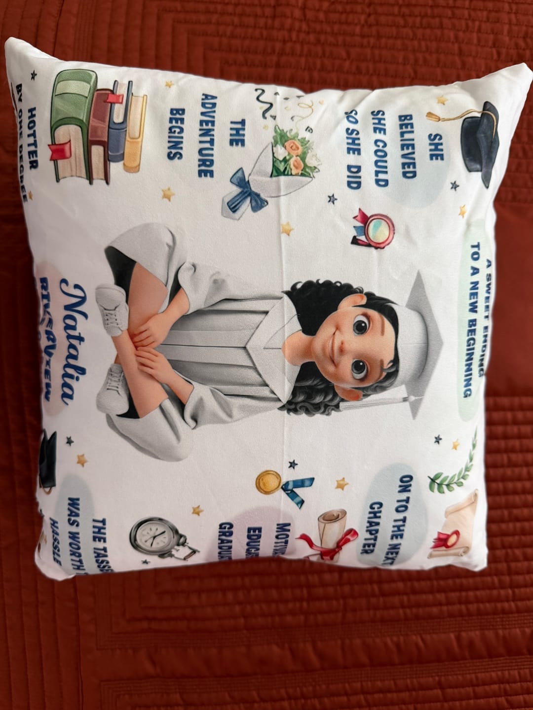 Customer photo review of Personalized Class of 2026 Graduation Pillow - Gift For Graduates