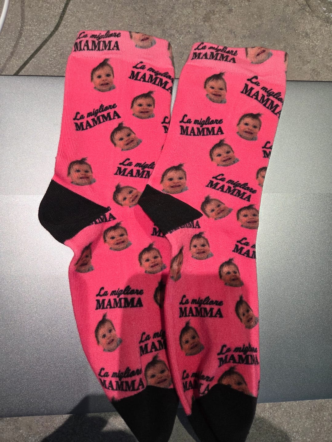 Customer photo review of Il miglior Papà - Calzini personalizzati per genitori