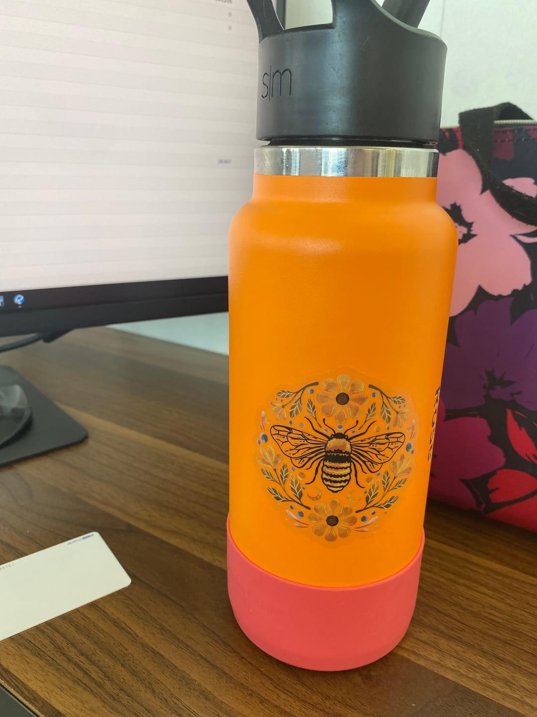 Customer photo review of Flowers And Bee Clear Sticker