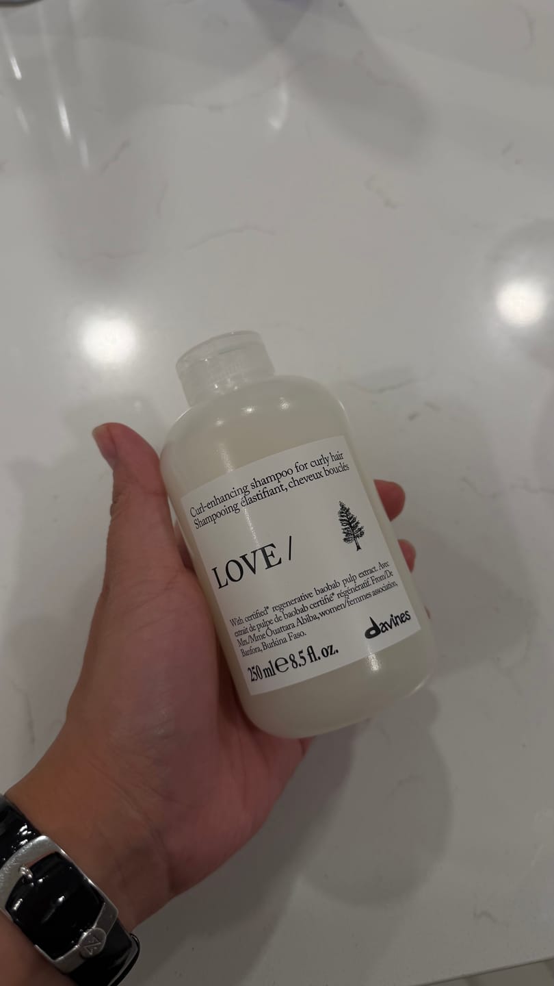 Customer photo review of LOVE CURL Shampoo