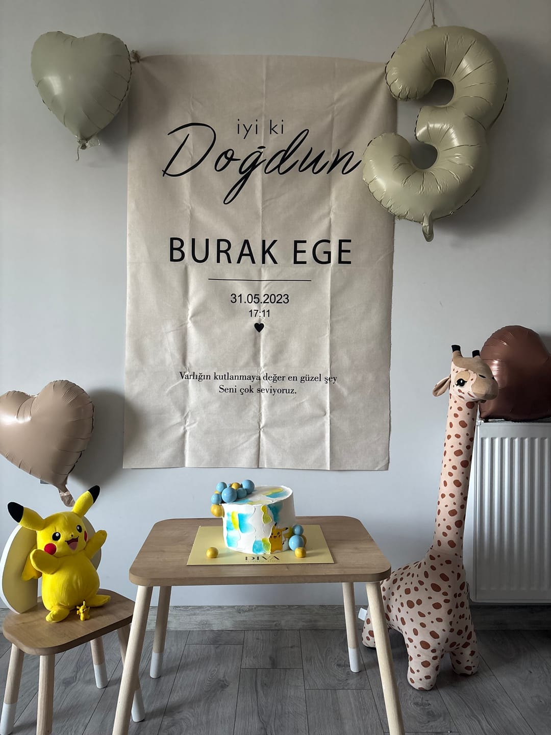 Customer photo review of Retro Rakam ve Kalp Temalı 7 Parça Balon Seti (#BAL085)