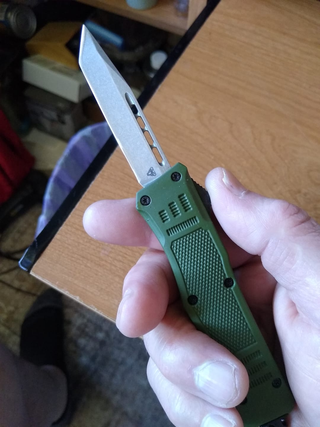 Customer photo review of Small Green Phantom D/A OTF (Multiple Blade Styles Available)