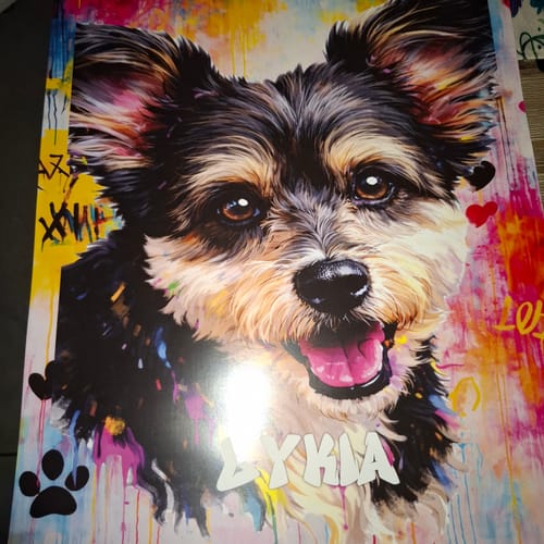 Customer photo review of Personalised Poster With Dog or Cat - Graffiti