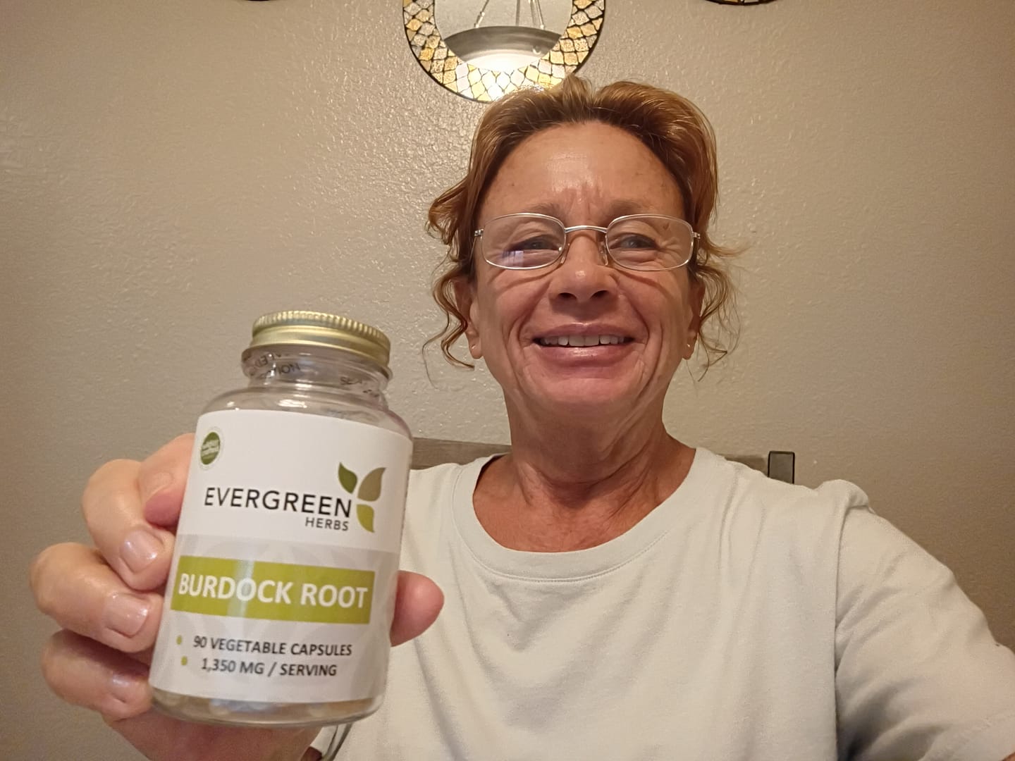Customer photo review of Burdock Root Capsules - 90 Capsules (450 mg.)