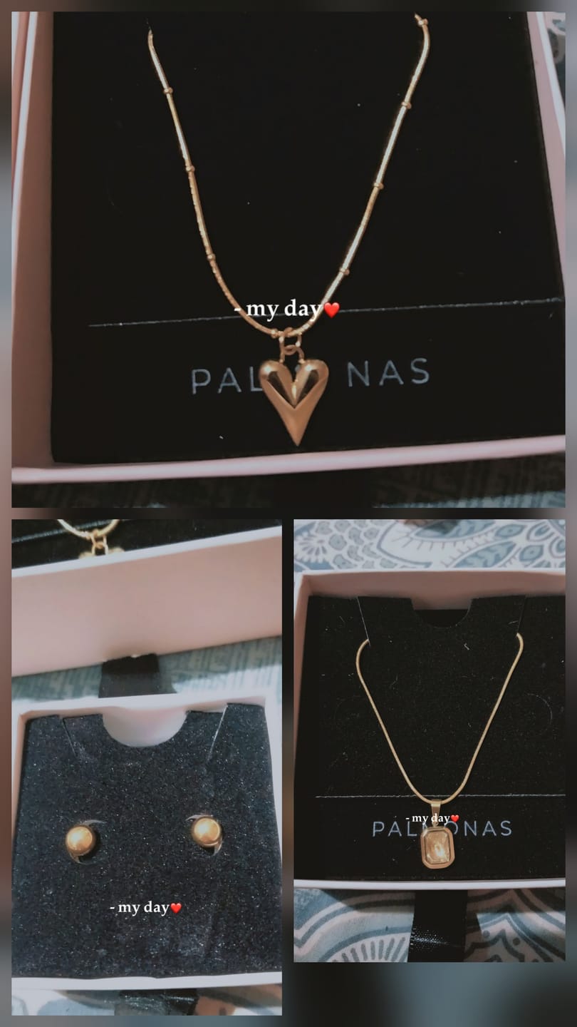 Customer photo review of Heart Ball Chain Pendant Necklace