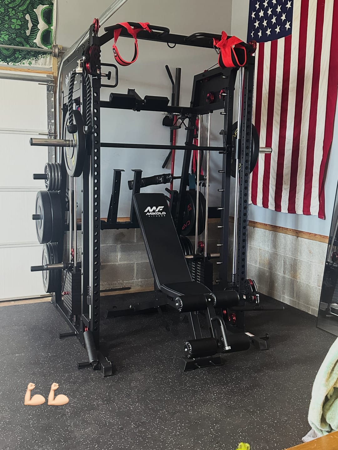 Customer photo review of M4-2.0 Elite All-In-One Workout Smith Gym Machine with Dual Weight Stacks (UPGRADED)