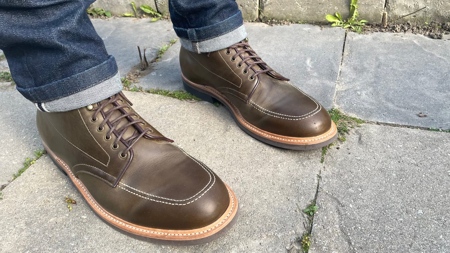 Customer photo review of Indiana MocToe Boot -luosjiet®boots - Olive Refresh Waxy