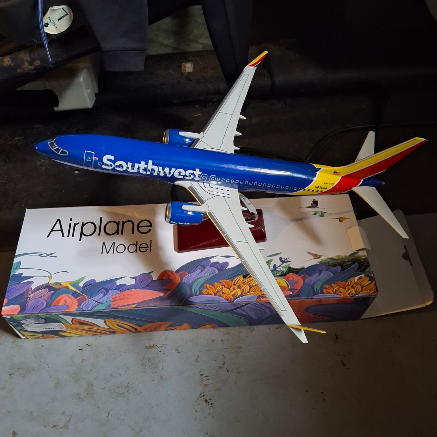 Customer photo review of Boeing 737 MAX 8 Southwest 1:80 – 47 cm / 18.5 in – LED Lights (PRE ORDER)