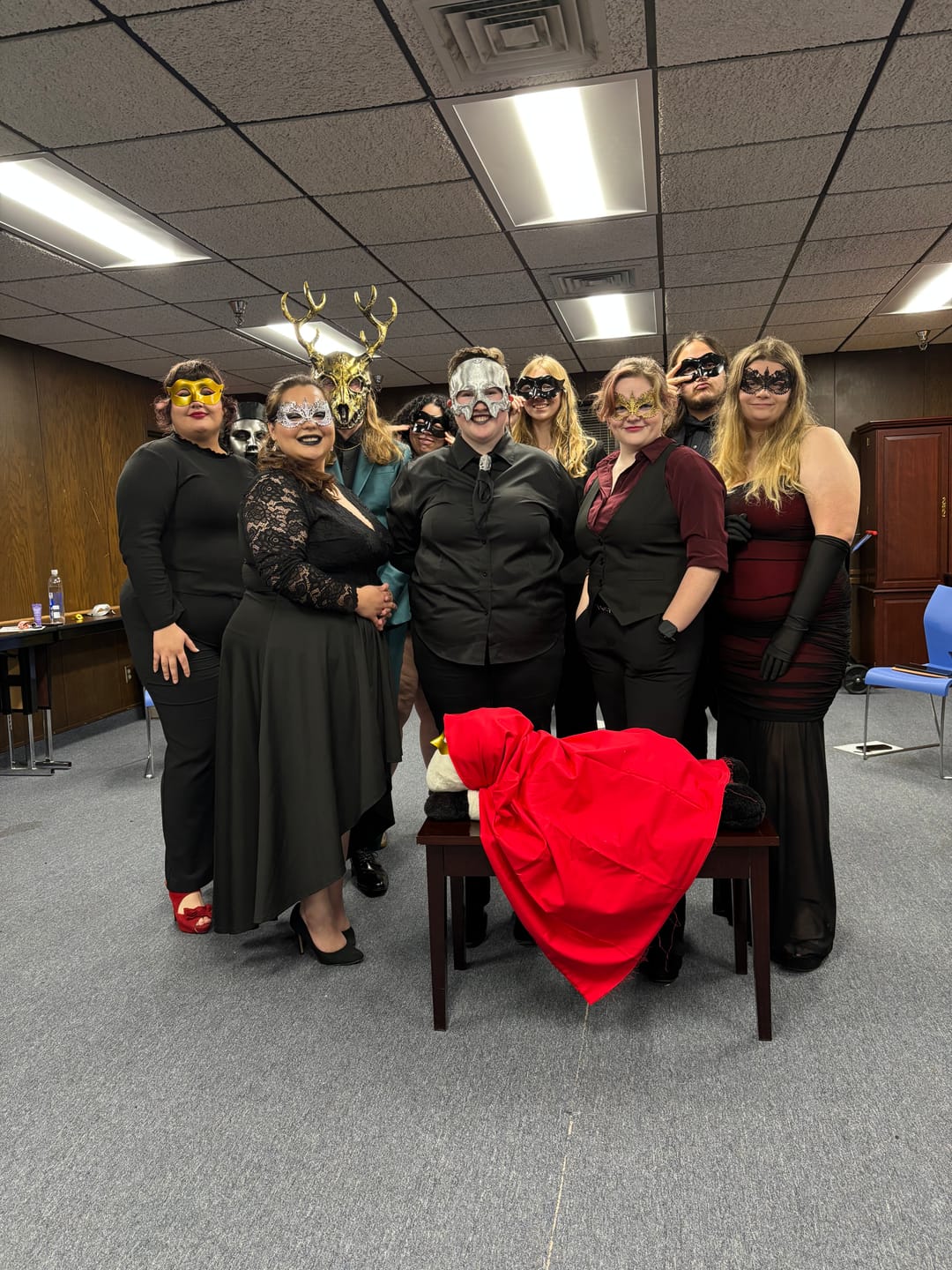 Customer photo review of Masquerade Ball/Carnival Murder Mystery Host Your Own Game Kit