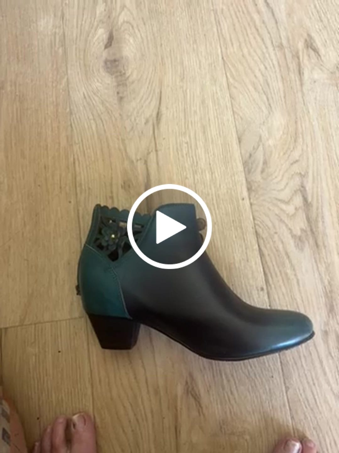 Customer video review of Blooming Elegance Floral Ankle Boots