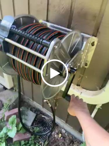 Customer video review of Wall Mounted Hose Reel-Stainless Steel-Heavy Duty