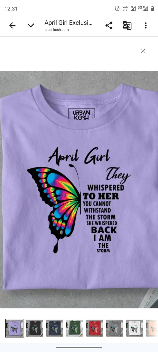 Customer photo review of April Girl Exclusive Premium Birthday T-shirt for Women