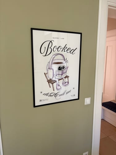 Kundenbewertung mit Foto zu Booked | Illustration Poster