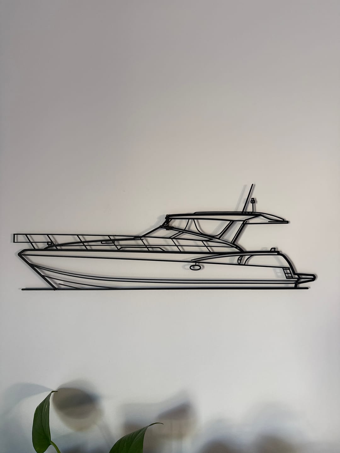 Customer photo review of Your Custom Boat Silhouette Metal Wall Art