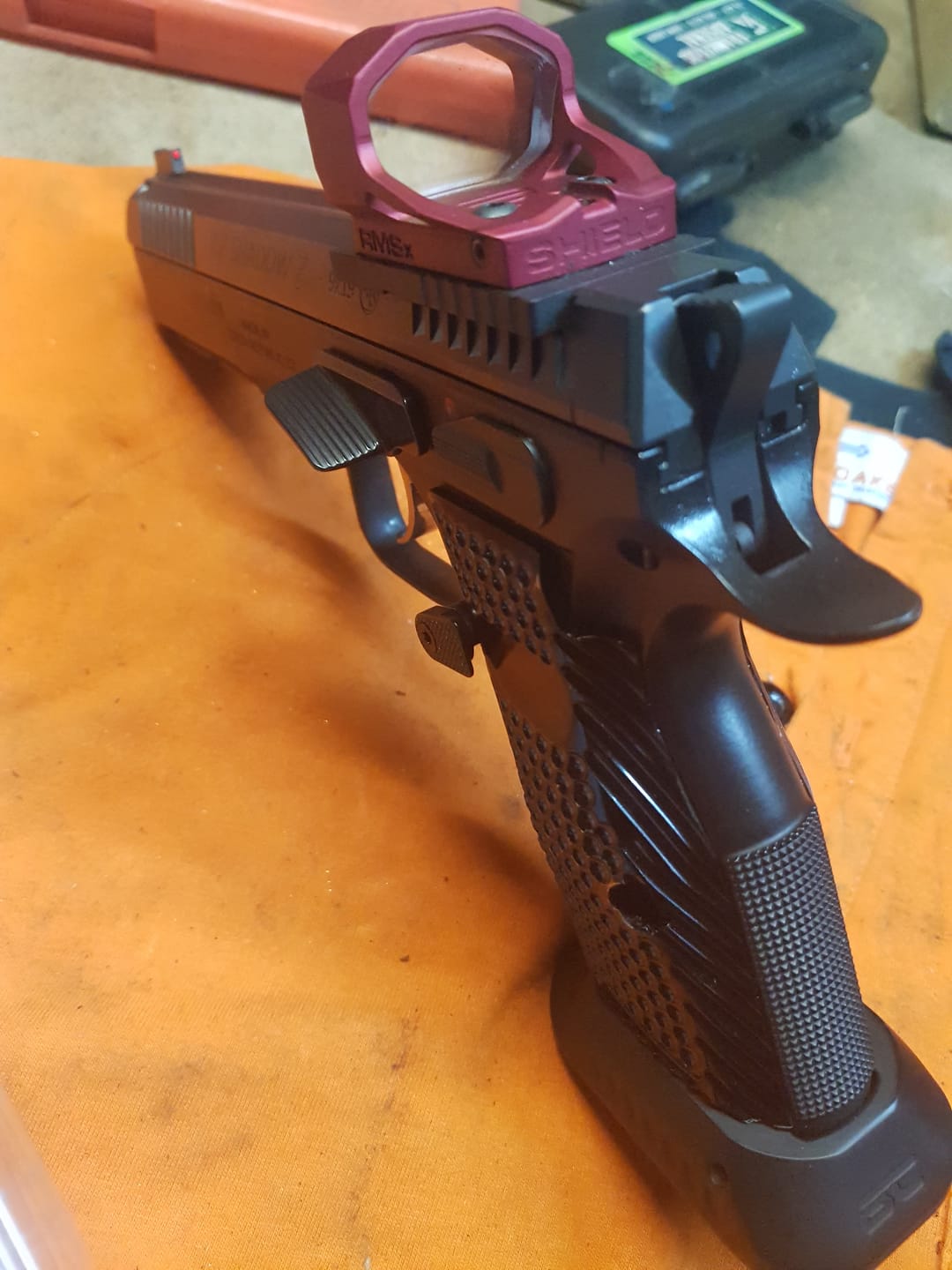 Customer photo review of CZ Shadow 2 Brass Magwell