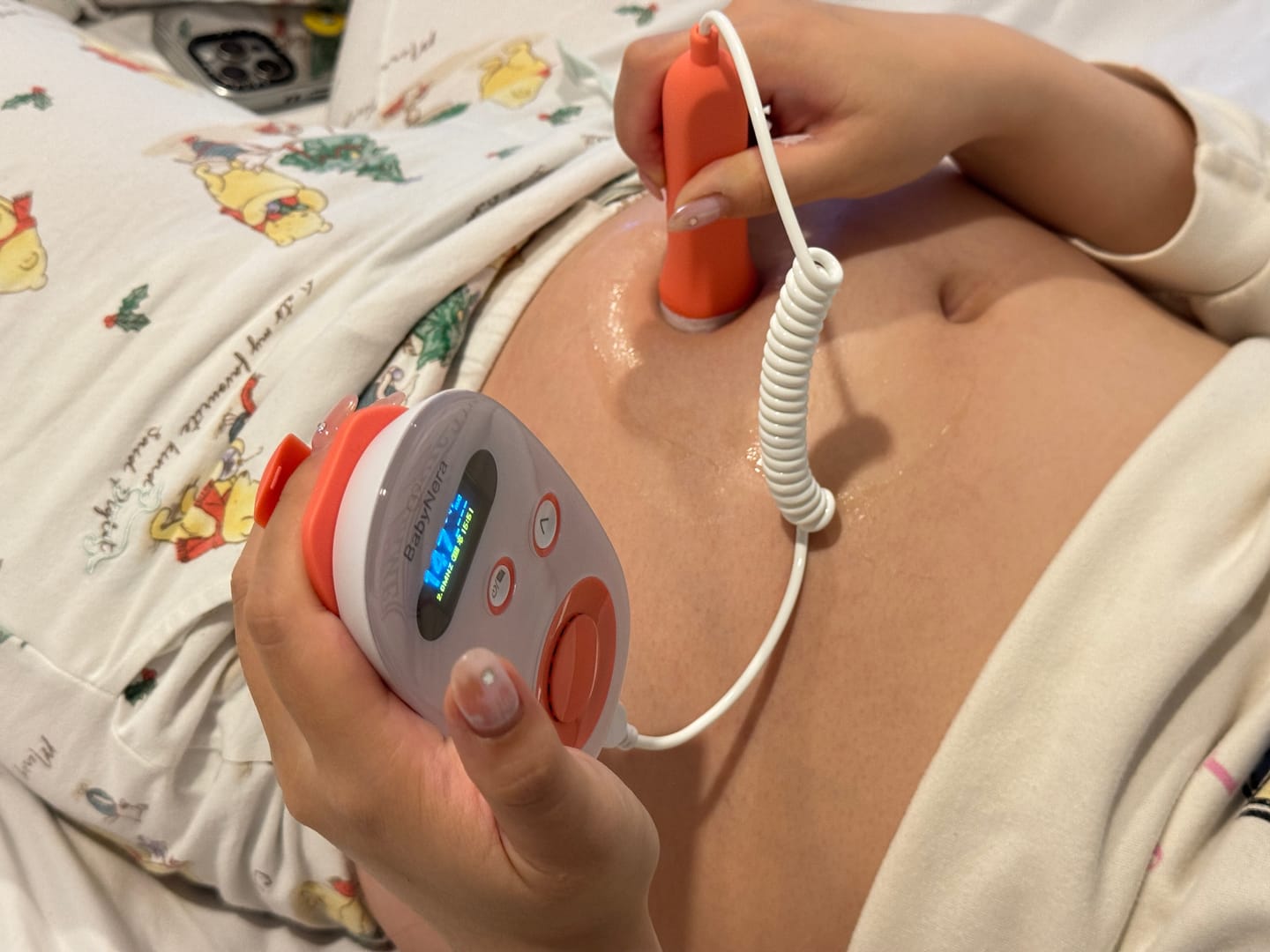 Customer photo review of BabyNera HeartEcho™ Fetal Doppler for Baby Heartbeat at Home