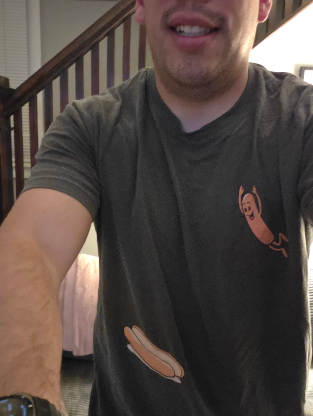 Customer photo review of Hotdog Dive — Premium Tee