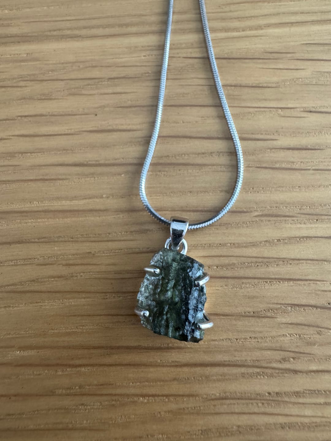 Customer photo review of Moldavite - Necklace pendant - Rough