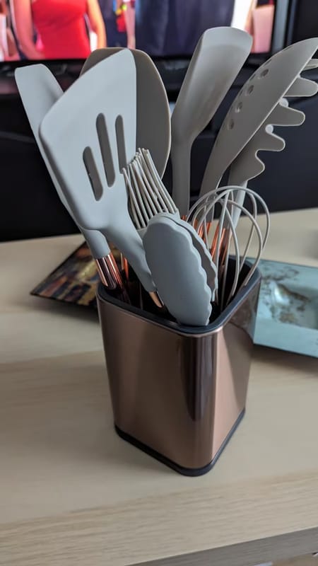 Customer photo review of Silicone Cooking Utensil Set – 10-Piece Kitchen Collection