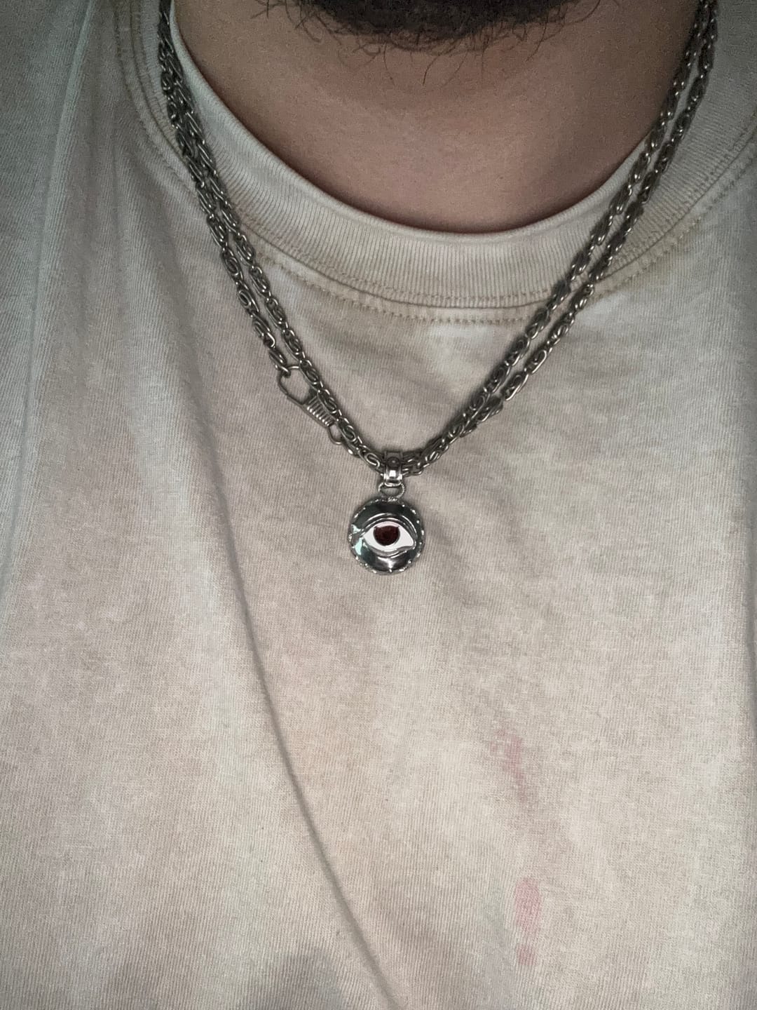 Customer photo review of EVIL EYE PENDANT