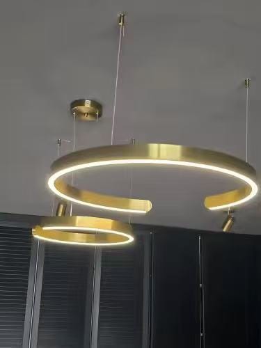 Customer photo review of WOMO Schwarz/Gold Ring Led Kronleuchter-WM2009