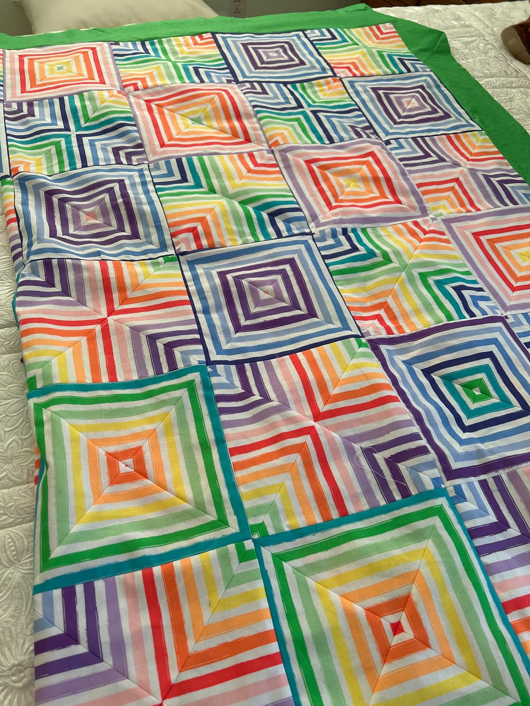 Customer photo review of Over the Rainbow Stripes Fabric