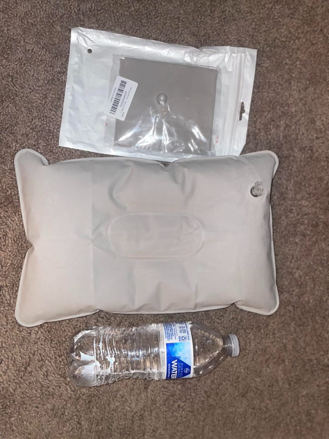 Customer photo review of Inflatable Camping Pillow