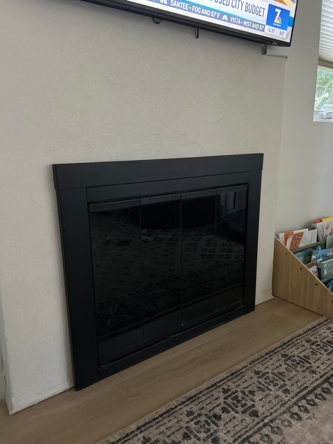 Customer photo review of Ardmore Flat Black Masonry Fireplace Door | Standard