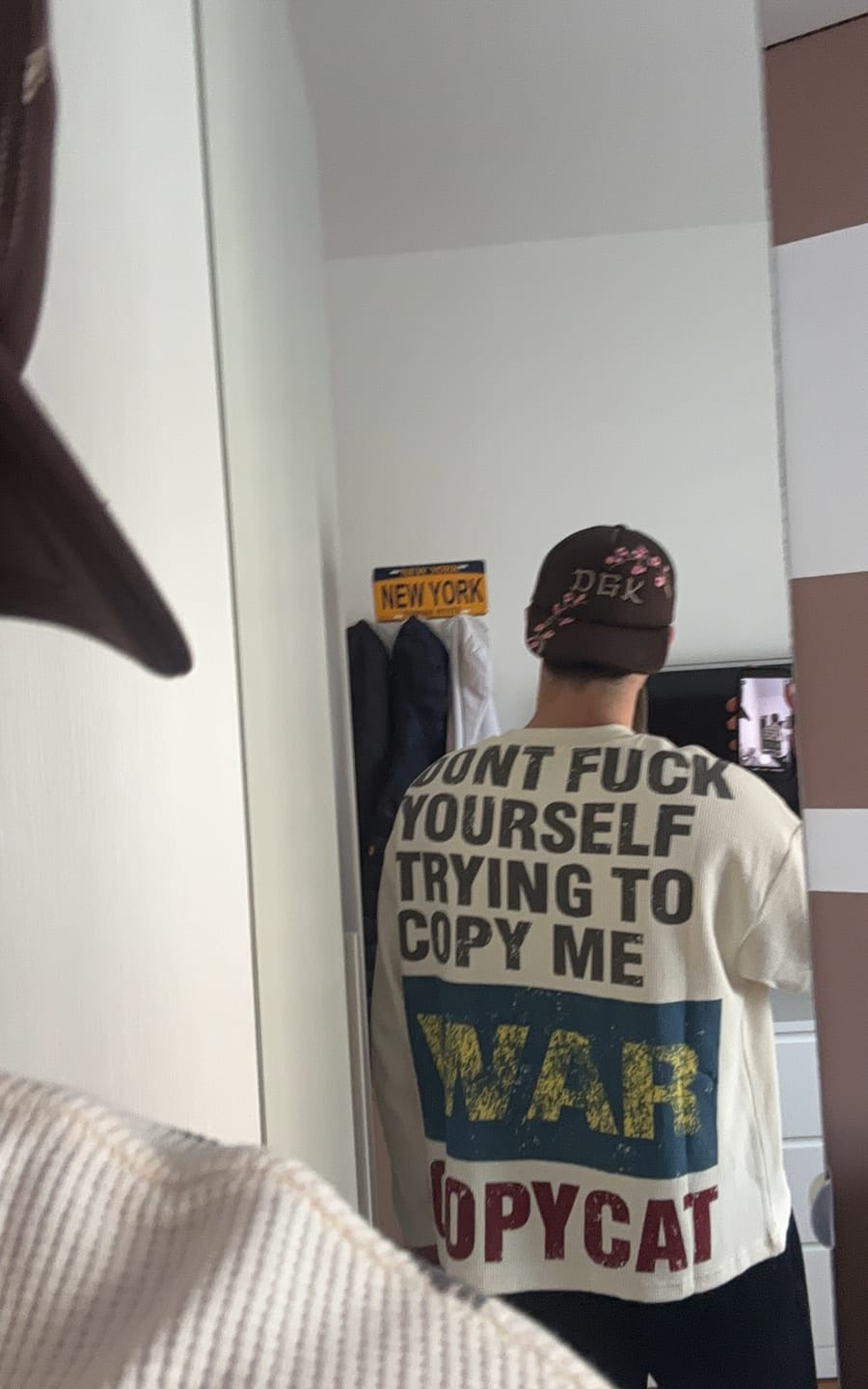 Customer photo review of Omirad “COPYCAT WAR” Heavy Waffle Long Sleeve