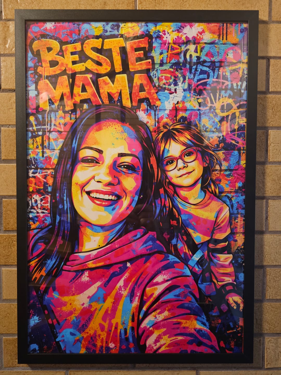 Customer photo review of Streetart für Mama - Personalisiertes Poster mit Streeart-Effekt