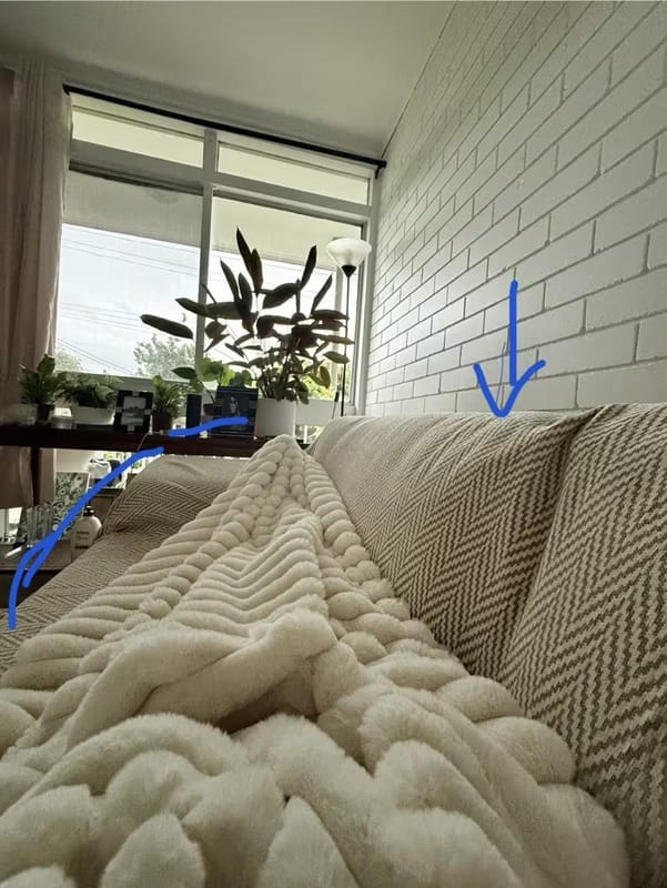 Customer photo review of Herringbone Sofa Cover – Elegant Microfiber Protector