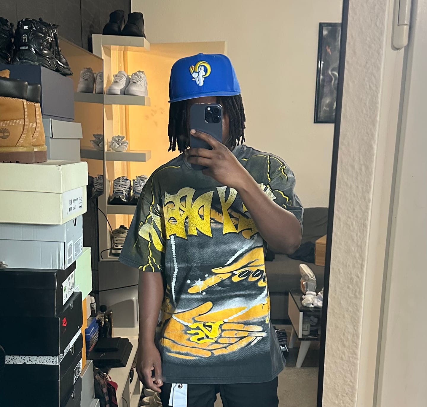 Customer photo review of Hand Gesture Pattern T-shirt