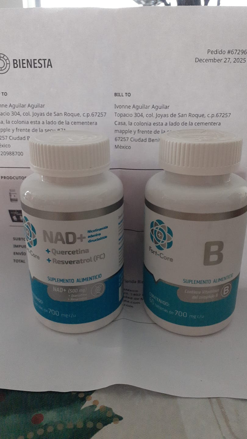 Customer photo review of NAD+ Quercetina y Resveratrol Fort Core