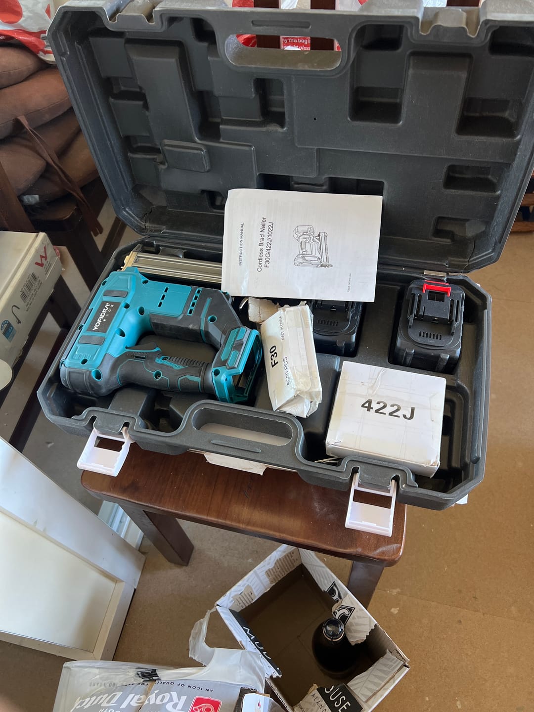 Customer photo review of YOFIDRA Brushless 2-in-1 Cordless Nailer (F30/422J) with Nails & Staples Set - Makita 18V Battery Compatible