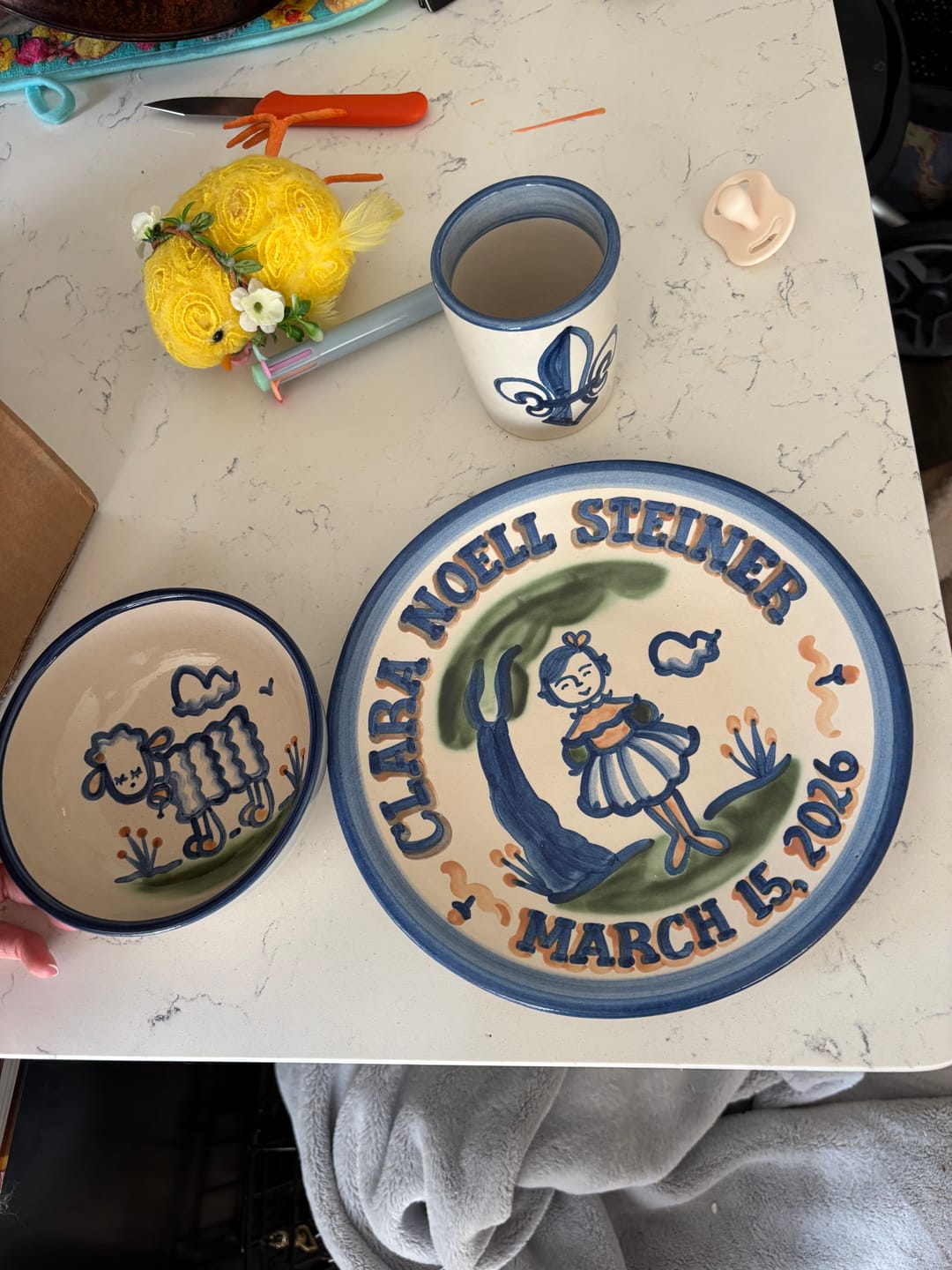 Customer photo review of Personalized Children's Plate