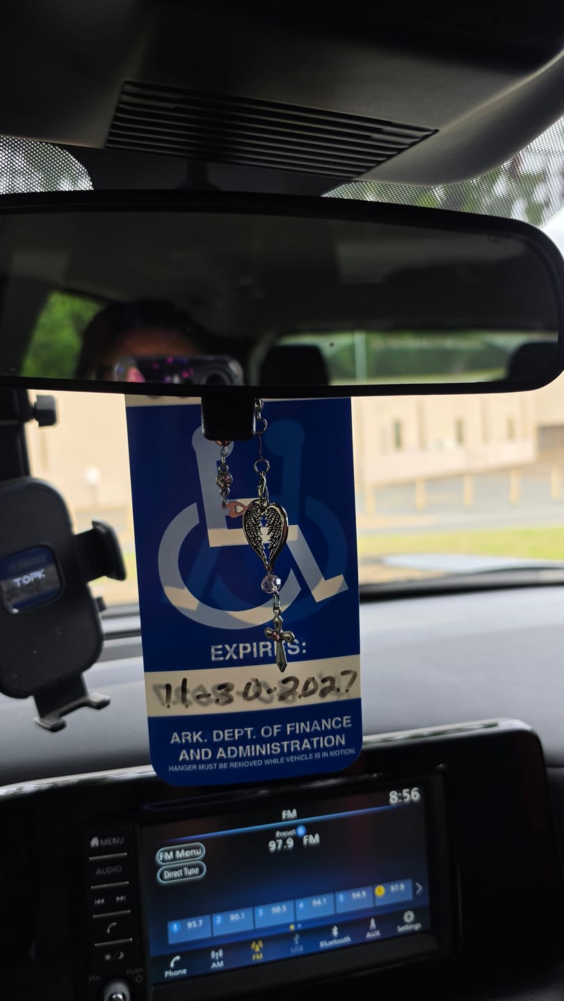 Customer photo review of Christianartworkshop Guardian Angel-Wing Heart Keychain for Car: Quiet Reminder of Tender Protection