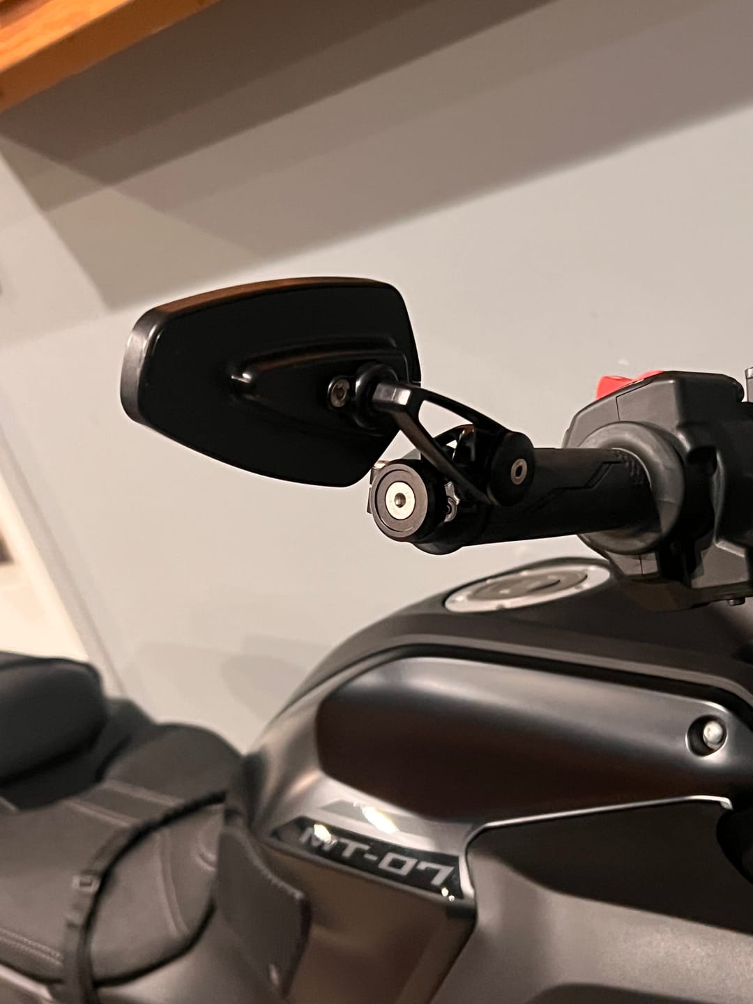 Customer photo review of Yamaha MT-07 2025-2026 - Brogue Machined Low Pro Bar End Mount & Mirror Kits