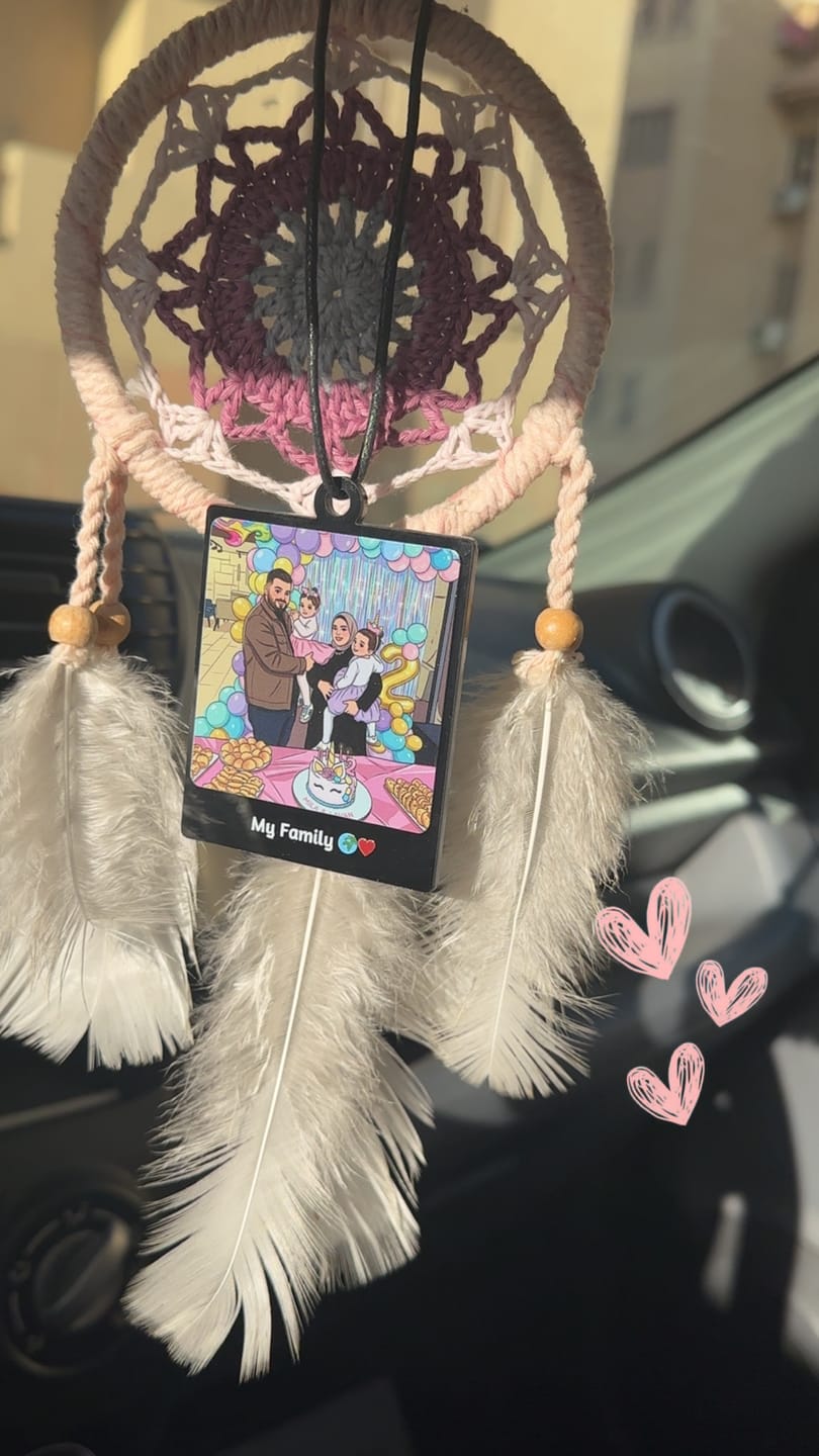 Customer photo review of Personalized Car Pendant  -  Always With You