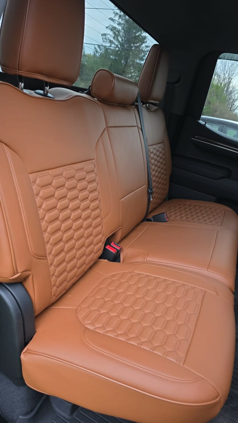 Customer photo review of 2019+ Chevrolet Silverado Premium Custom Leather Seat Covers