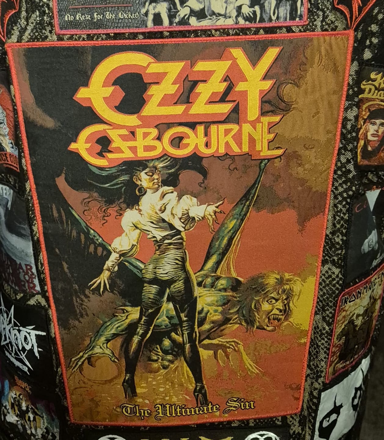 Customer photo review of Ozzy Osbourne - The Ultimate Sin - Backpatch