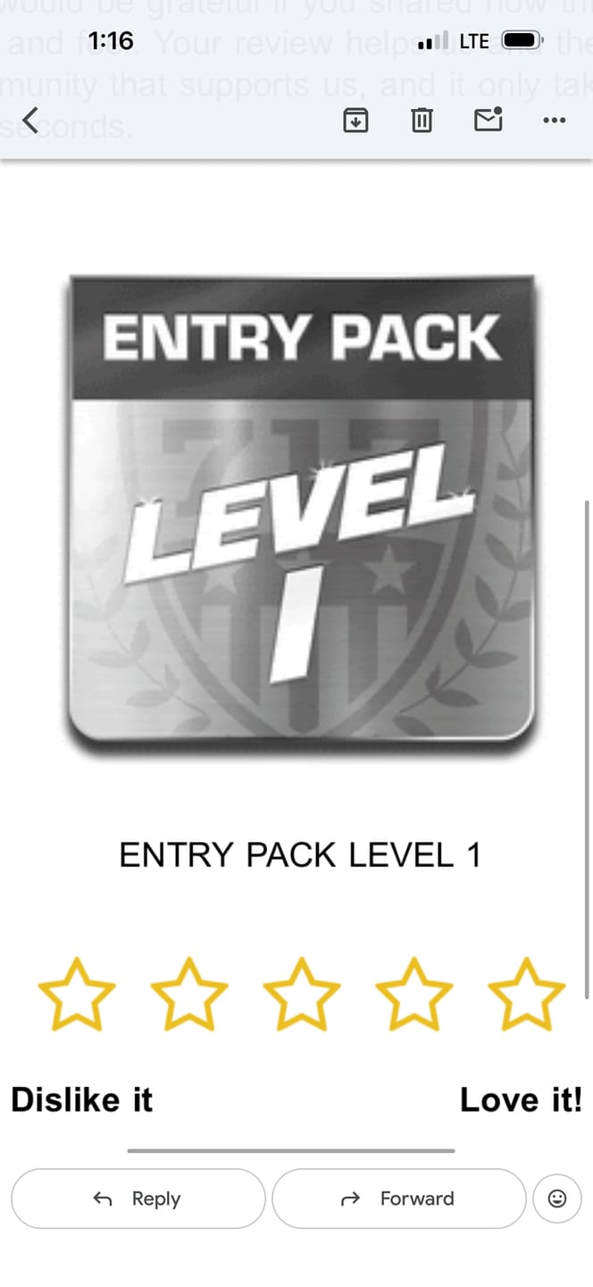 Customer photo review of ENTRY PACK LEVEL 1