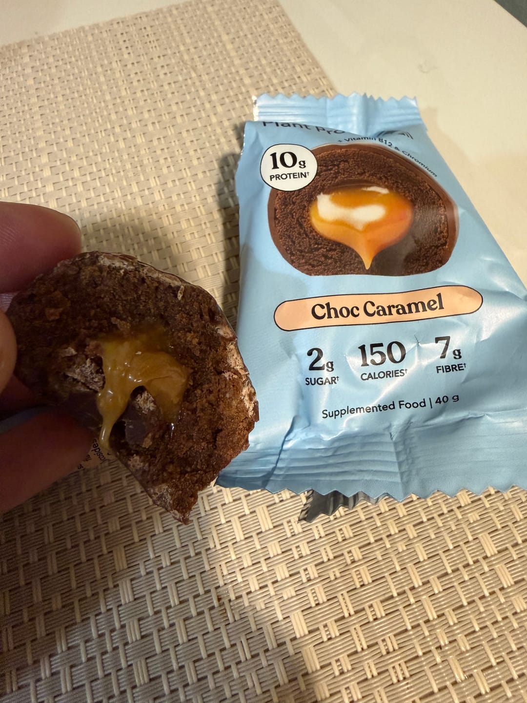 Customer photo review of Choc Caramel Plant Protein Ball